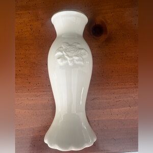 Lenox Cream Floral Embossed Vase